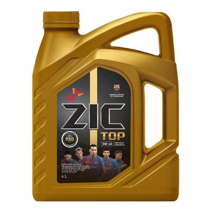 Масло синтетическое ZIC Top 5W-40 4 л 100042582638