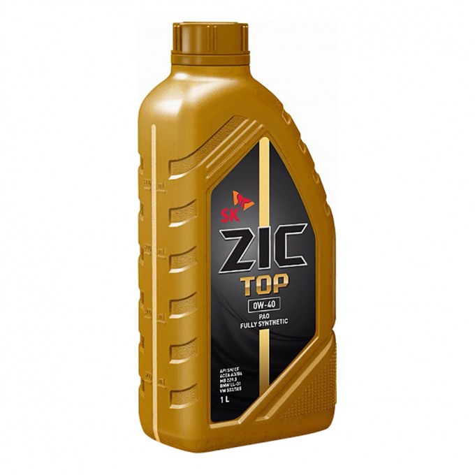 ZIC TOP 0w40 SP ACEA А3/B4 (унив. 100% синт. MB, VW, BMV, RN, Ford) 1л (1/12) 132611