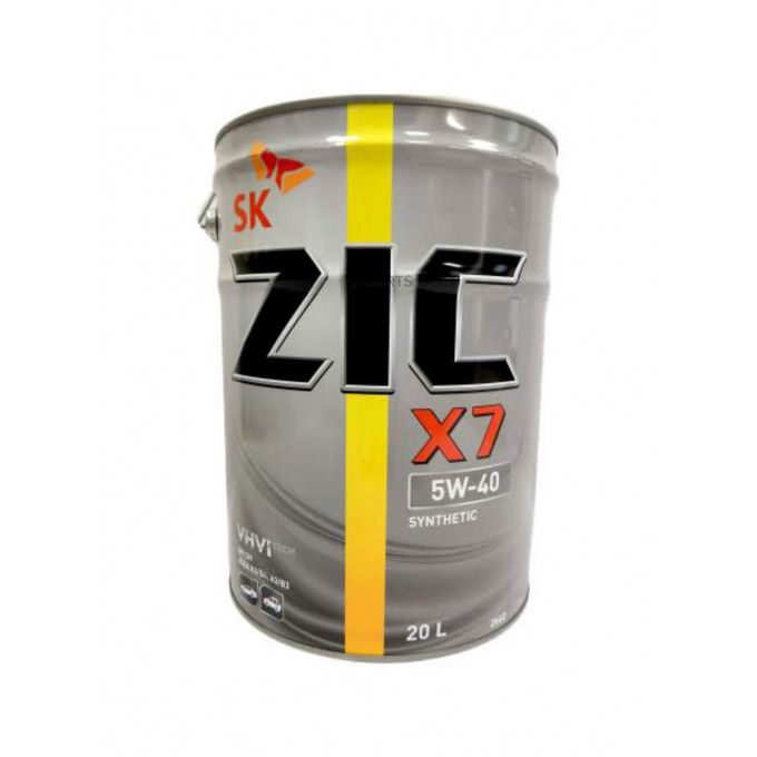 ZIC X7 5W40 (20L)_масло моторное синт.\API SP,ACEA A3/B4,MB 229.5,VW 502.00/505.00,BMW LL- 192662